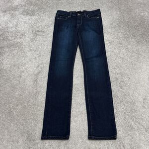 Paige Skyline Skinny Denim Jeans Womens 27 Mona Blue Dark Wash Mid Rise Stretch